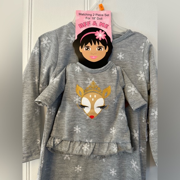 NWT| Girls Sleepwear With Matching Doll Dress - Picture 2 of 5